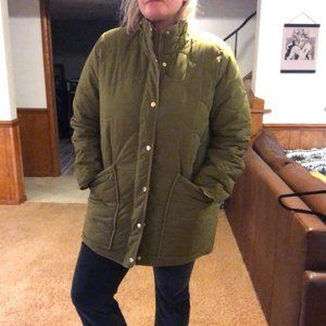 j crew quilted cocoon puffer with primaloft
